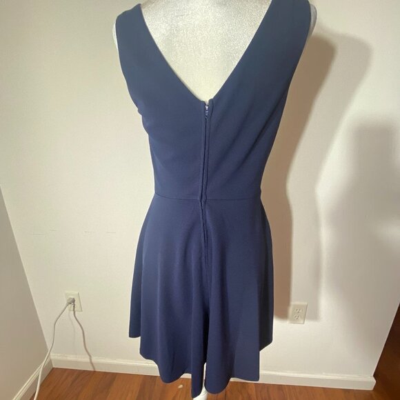 Trixxi V-Neck Navy Dress Size Medium - Picture 2 of 9